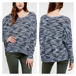 Silence + Noise UO Blue Spacedye Pullover Sweater